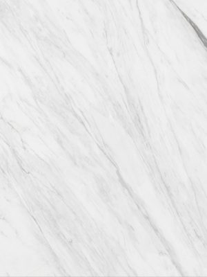 Superficie de Creastone Ultracompacto Raffaello con fondo blanco y vetas grises suaves de inspiración marmolada