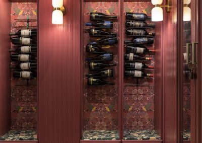 Superficie de apoyo en aglomerado de mármol Palladio Fenice Santamargherita en proyecto de interiorismo Cava Bidasoa.