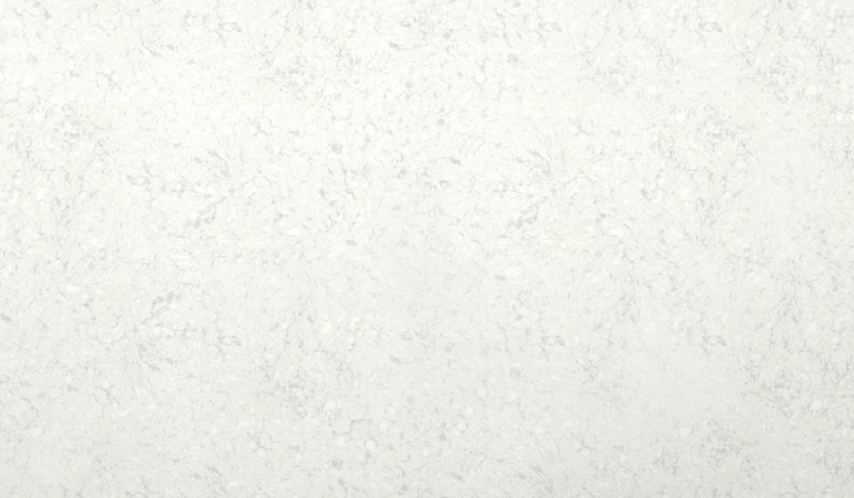 Cuarzo Santamargherita Fusion White Silk en tono blanco con textura suave y acabado silk para cubiertas y superficies interiores