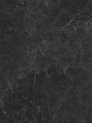 Superficie ultracompacta Laminam Nero Greco con diseño marmolado en tono negro intenso y vetas sutiles para cubiertas y revestimientos
