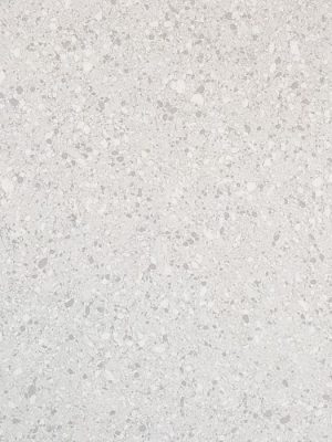 Textura macro cuarzo Santamargherita Fusión White, superficie granulada blanco y gris